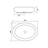 Immagine 3/3 - MERANO || lavabo da appoggio, ceramica, bianco, ovale
