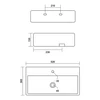 Immagine 3/3 - LEER-M || lavabo da appoggio, ceramica, bianco, effetto marmo, quadrato