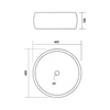 Immagine 3/3 - BARI || lavabo da appoggio, ceramica, bianco, rotondo