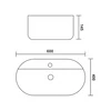 Immagine 3/3 - MONTERO 60 || lavabo da appoggio, ceramica, bianco, arrotondato