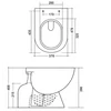 Immagine 2/3 - EUROPA || vaso WC a cacciata, ceramica, bianco, uscita inferiore