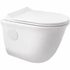Immagine 1/3 - FRANKFURT || vaso WC sospeso a cacciata con sedile slim, ceramica, bianco