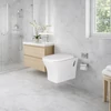 Immagine 3/3 - OSLO || vaso WC sospeso a cacciata con sedile slim, ceramica, bianco