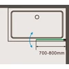 Immagine 2/4 - Evora Paravento per vasca da bagno 70x140 6mm