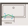 Immagine 4/5 - Alvor Paravento per vasca da bagno 120x140cm, 6mm
