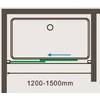 Immagine 3/3 - MILANO Porta doccia scorrevole 120, 130, 140, 150, 195cm, 8mm