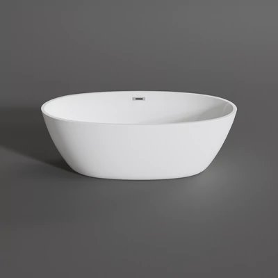 OVAL vasca da bagno freestanding, bianco, 155x80x58 cm