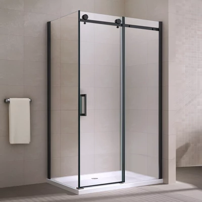 Milano Duo Black box doccia 80x120, 195cm, 8mm