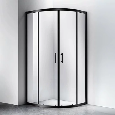 Murcia Black box doccia curvo 80x80 190cm, 6mm, NANO