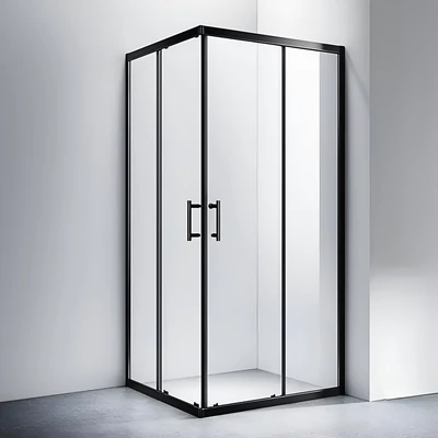 Motril Black box doccia 80x80, 190cm, 6mm, NANO
