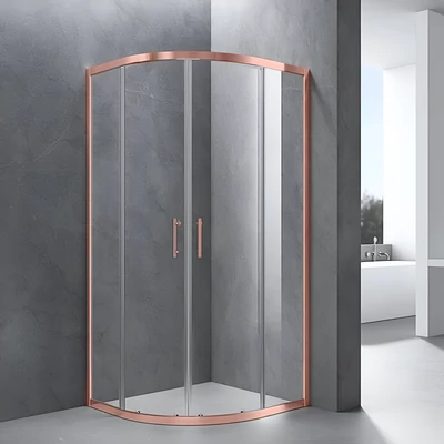Murcia Rose Gold box doccia curvo 80x80, 190cm, 6mm NANO