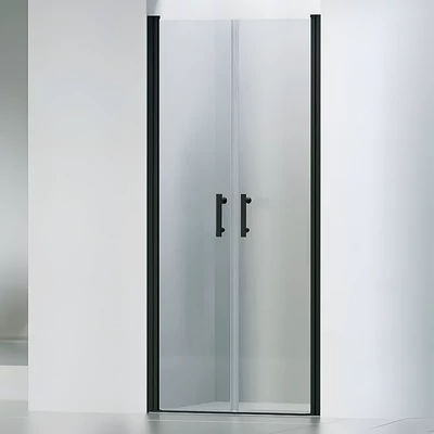 Westy Black 80 porta doccia battente a due ante, 195cm, 6mm