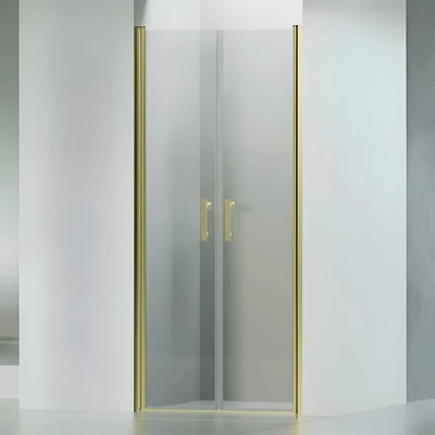Westy Gold 80 porta doccia battente a due ante, 195cm, 6mm