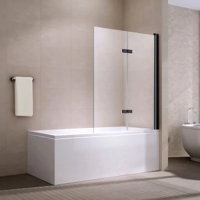Alvor Black 6mm, 120x140 paravento vasca