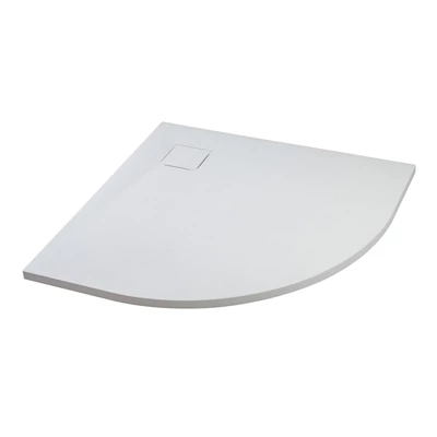 Cagliari White 80x80x2,6 cm piatto doccia in SMC curvo con sifone