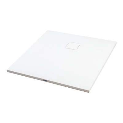 Cagliari White 80x80x2,6 cm piatto doccia in SMC quadrato con sifone