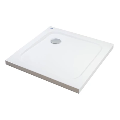 Coria 80x80x5 cm piatto doccia in acrilico quadrato con sifone