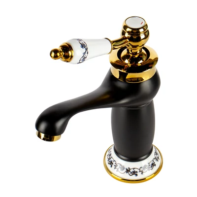 Izmir Black & Gold miscelatore lavabo retrò