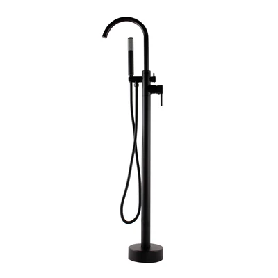 Korfu Black miscelatore freestanding per vasca