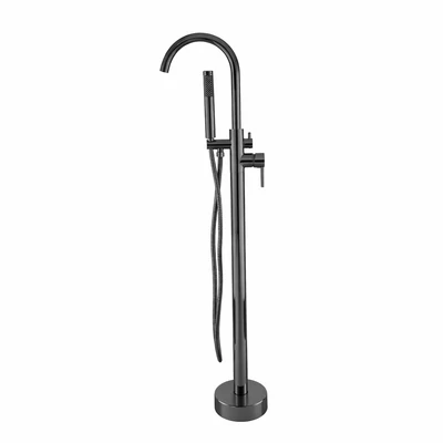 Korfu Gun Grey miscelatore freestanding per vasca
