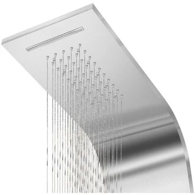 Verona SILVER Duschpaneel, rostfreier Stahl LED