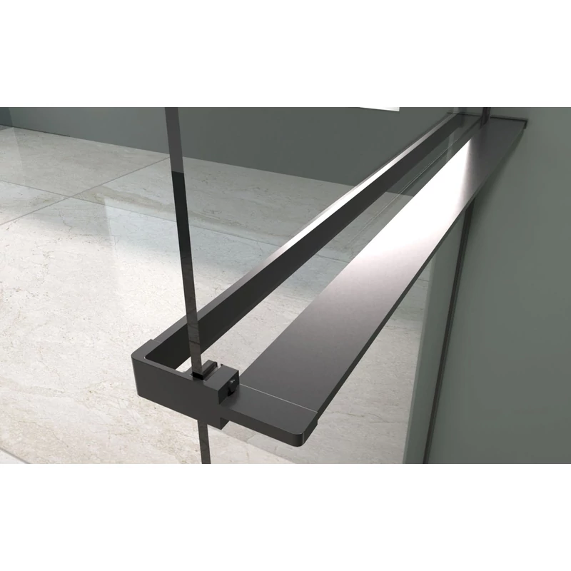 Rochelle Black porta asciugamani e porta sapone 140 cm