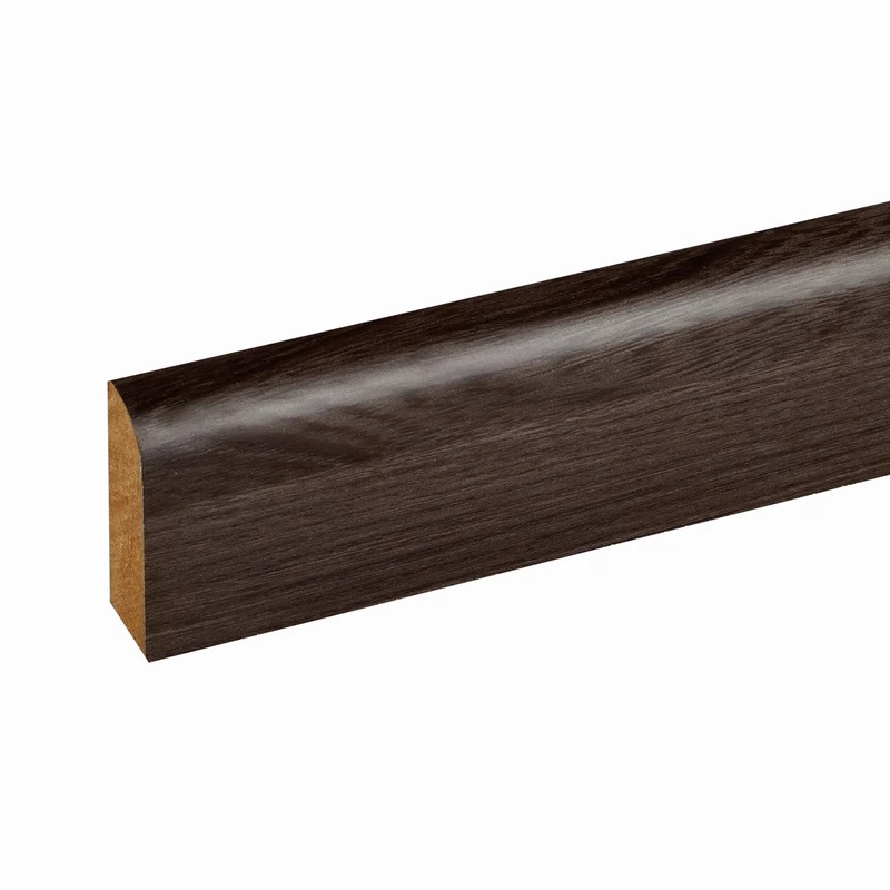 W-STEP battiscopa per pavimento laminato, effetto rovere scuro, 2400x60x15 mm
