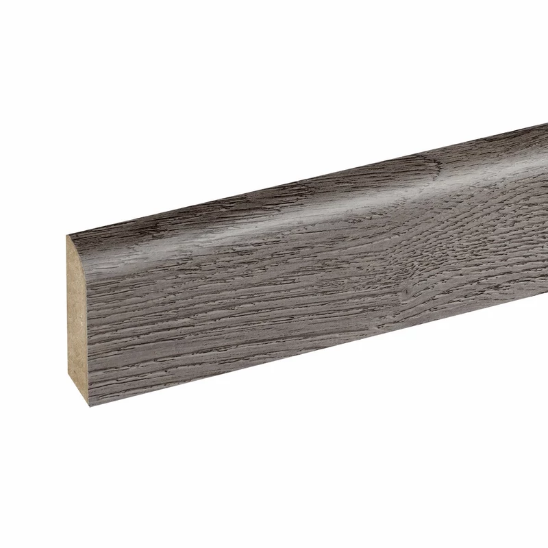 W-STEP battiscopa per pavimento laminato, effetto rovere bianco, 2400x60x15 mm