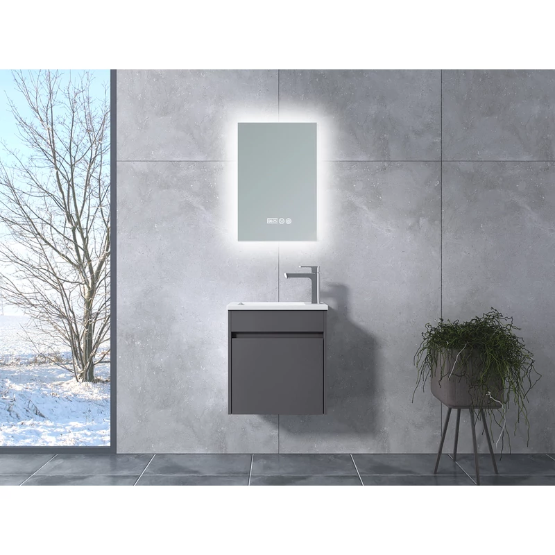 Zamora || Grigio antracite opaco, mobile bagno