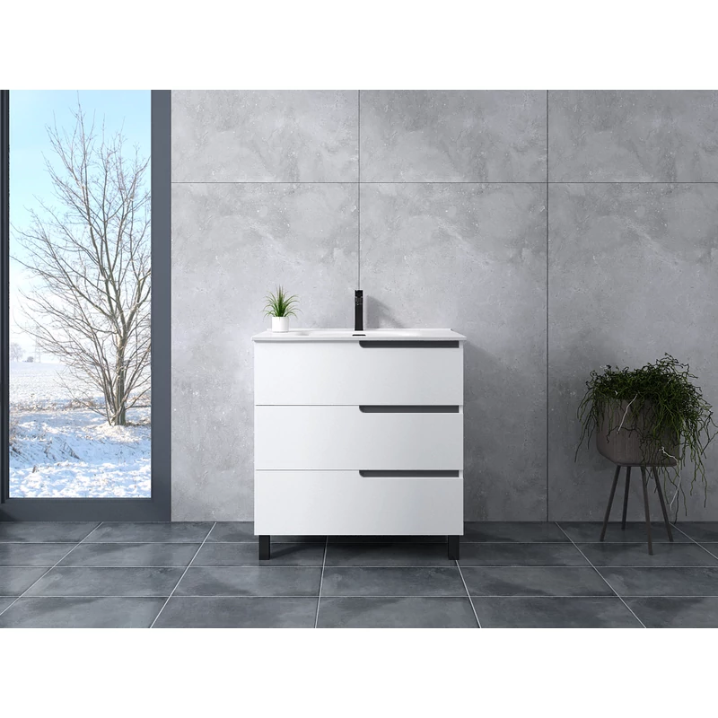 Torino White mobile bagno con lavabo 60cm