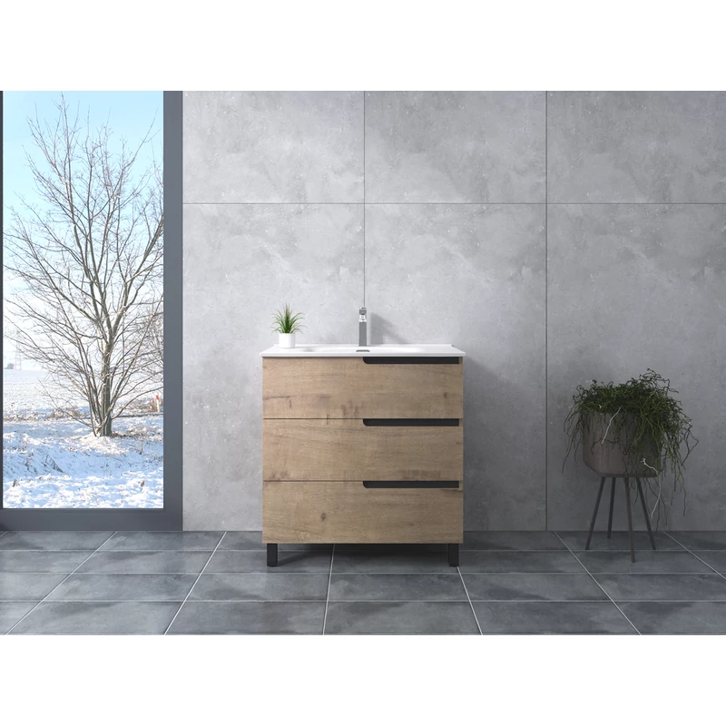 Torino Sonoma mobile bagno con lavabo 60cm