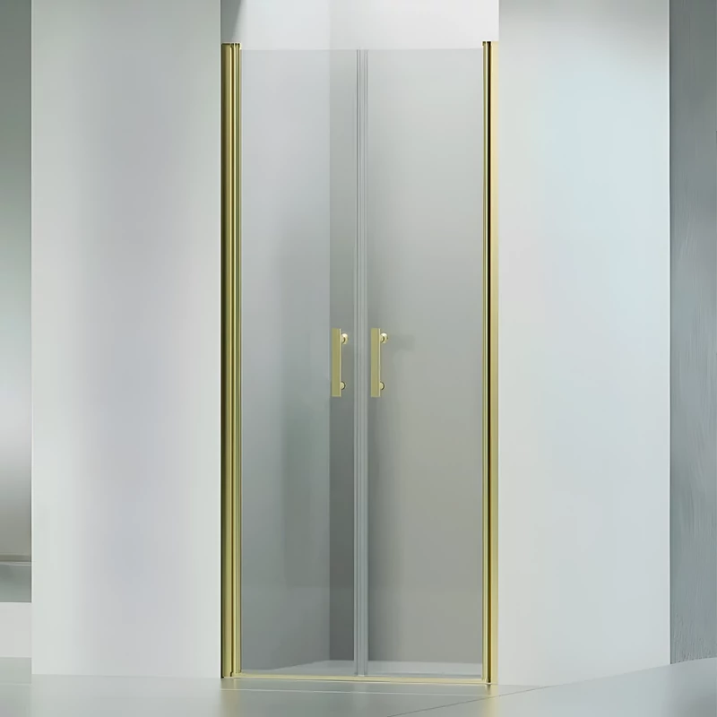 Westy Gold 80 porta doccia battente a due ante, 195cm, 6mm