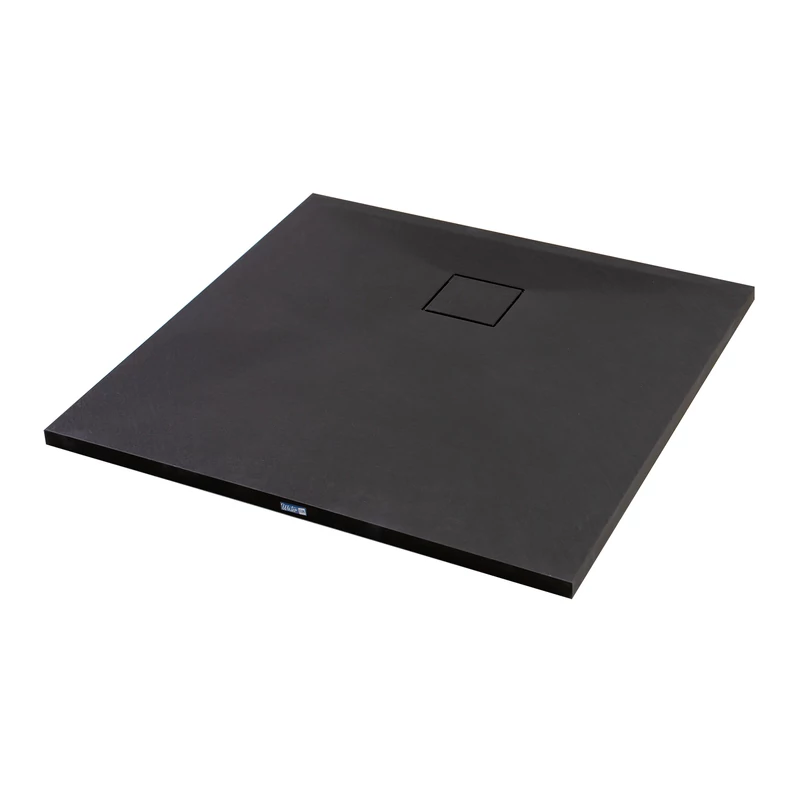 Cagliari Black 80x80x2,6 cm piatto doccia in SMC quadrato con sifone