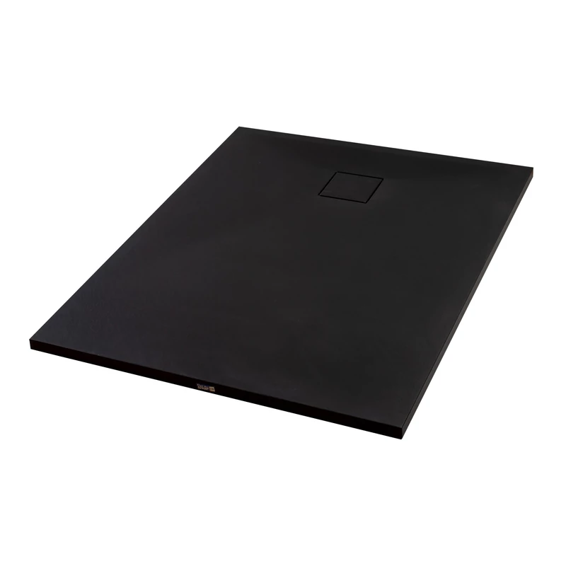 Cagliari Black 80x100x2,6 cm piatto doccia in SMC quadrato con sifone
