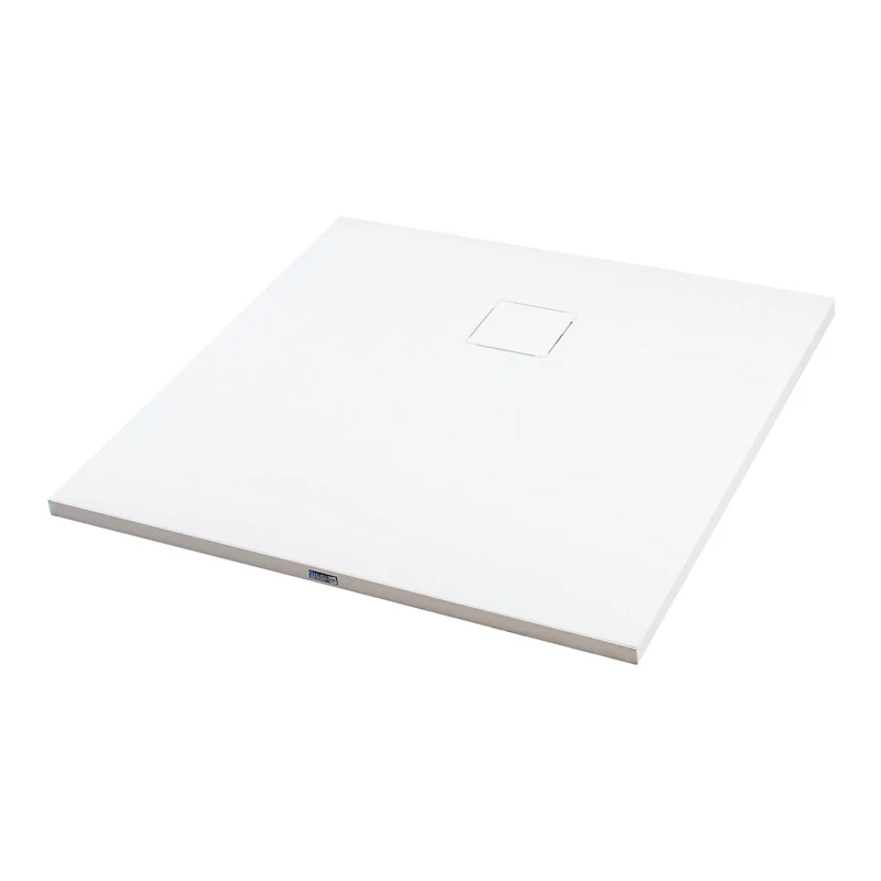 Cagliari White 80x80x2,6 cm piatto doccia in SMC quadrato con sifone