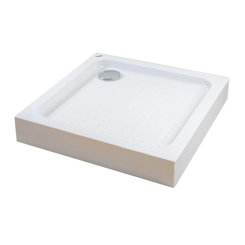 Almagro 80x80x13,5 cm piatto doccia in acrilico quadrato con sifone