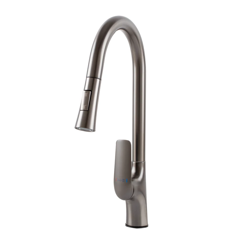 Ibiza Gun Grey rubinetto cucina estraibile