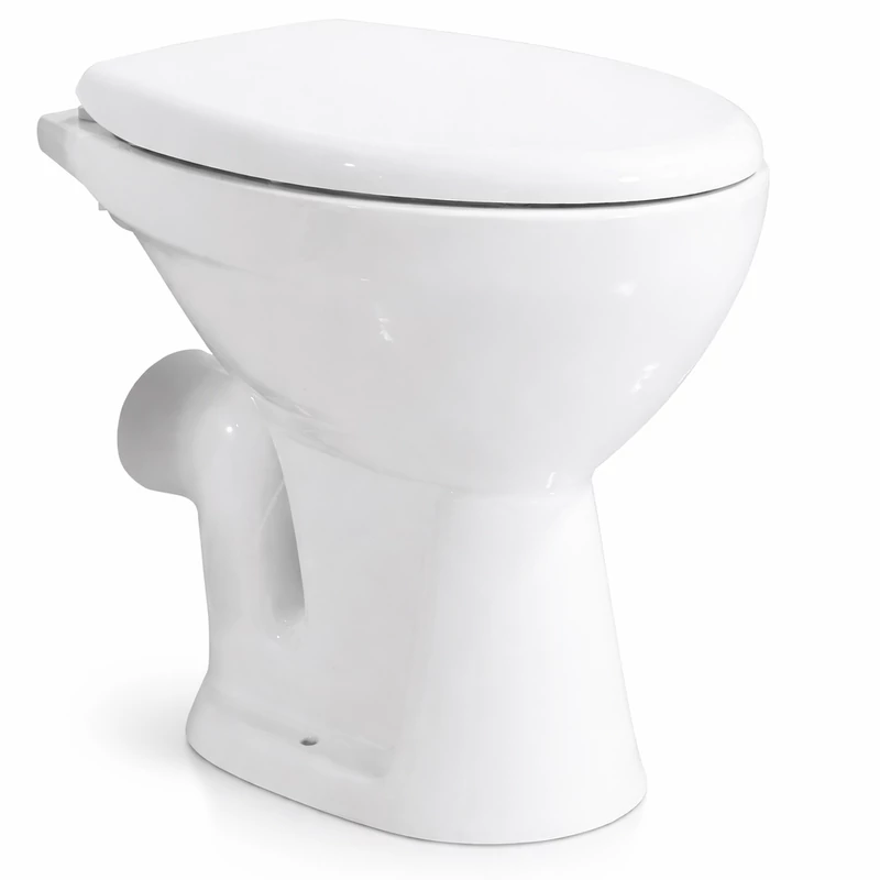 CORI || vaso WC a cacciata, ceramica, bianco, uscita posteriore