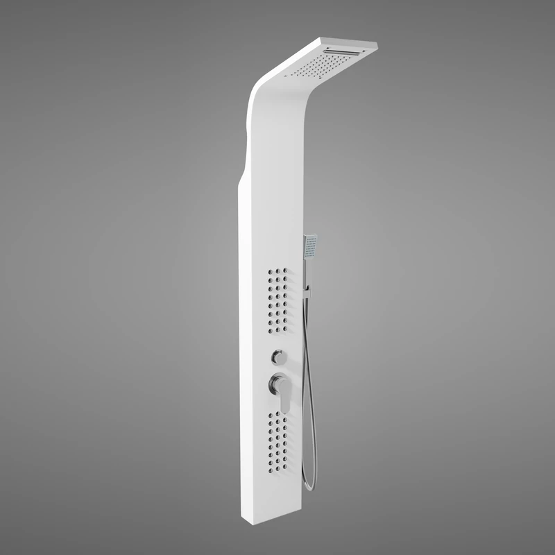 Alegre WHITE Duschpaneel, rostfreier Stahl