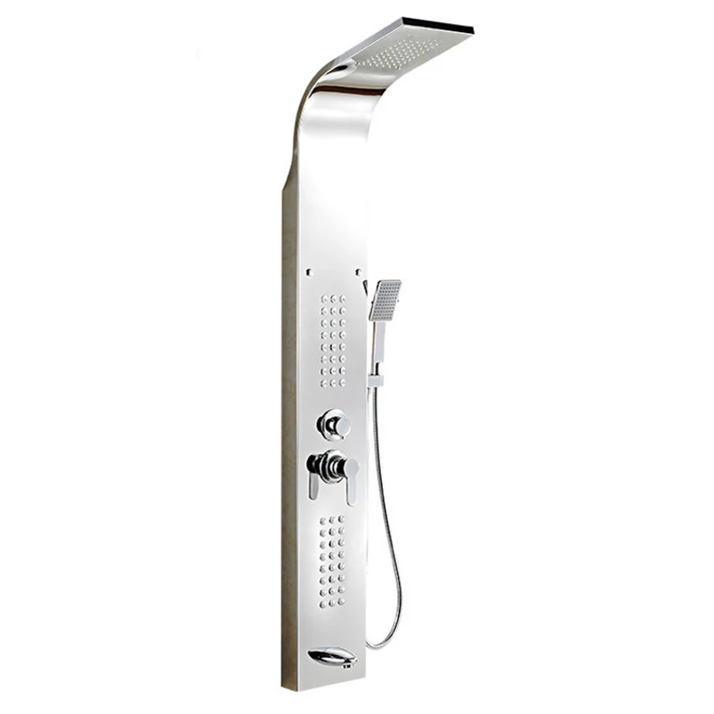 Merin Silver Duschpaneel, rostfreier Stahl