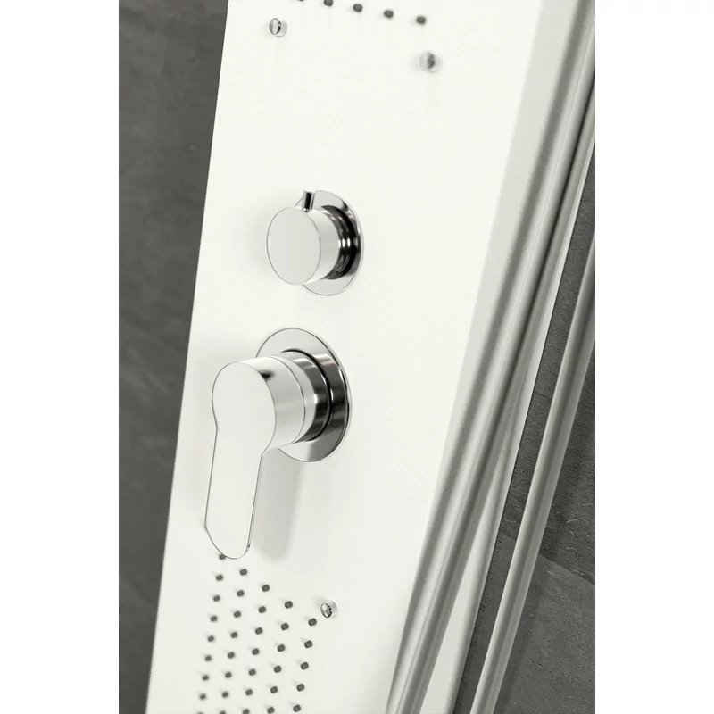 Merin WHITE Duschpaneel, rostfreier Stahl