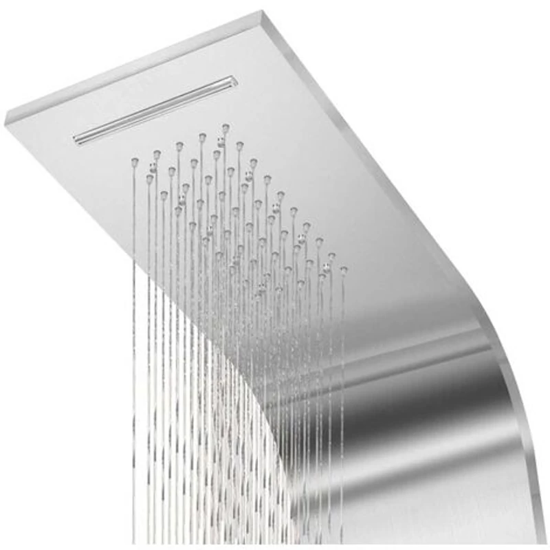 Verona SILVER Duschpaneel, rostfreier Stahl LED