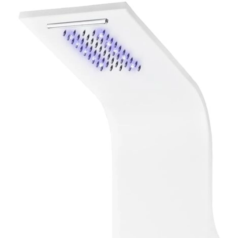 Verona WHITE Duschpaneel, rostfreier Stahl LED