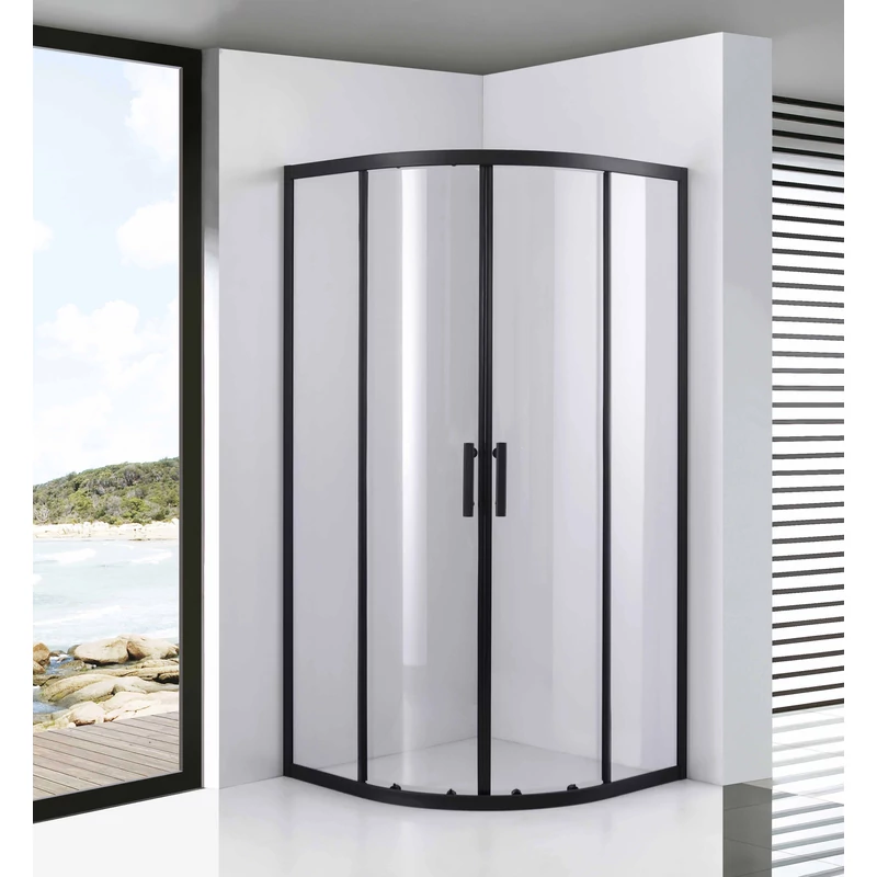 Avignon 6mm Black box doccia curvo 70*70 190cm